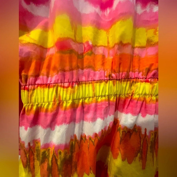 Scoop long sleeve print and yellow graphic dress size XXL/20 - Picture 11 of 12